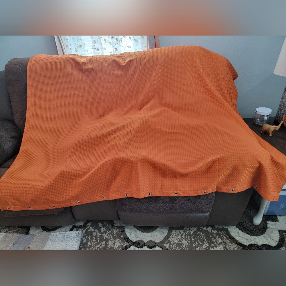 Dynamene Shower Curtain Fabric Burnt Orange